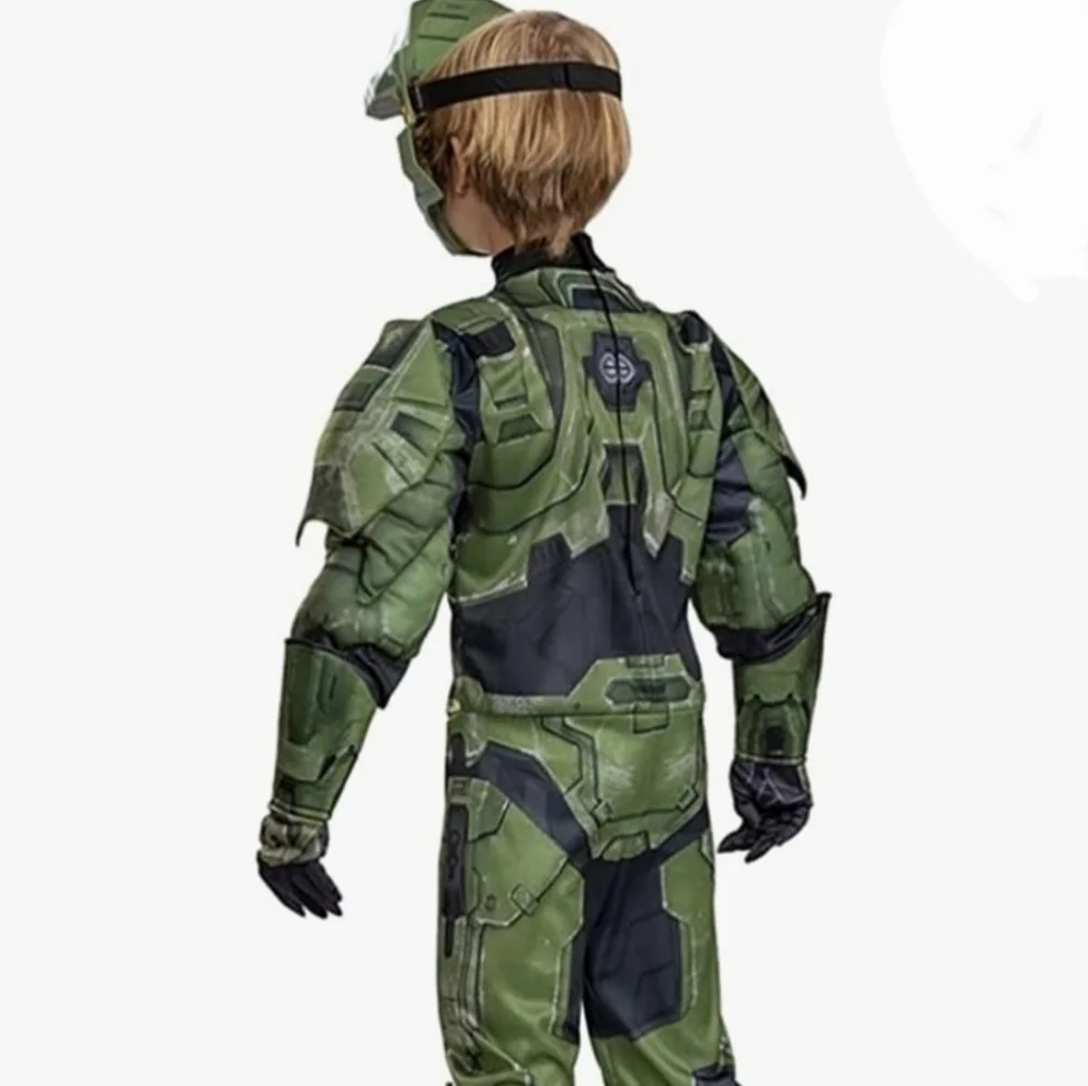 Halo Infinite Master Chief Kids Costume Green/Black Size S/P (4-6)‎